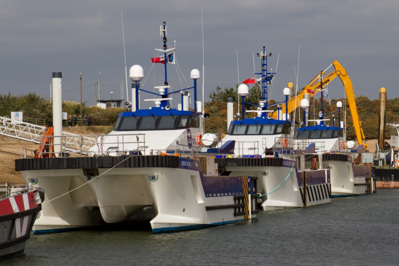Three of our workboats at Wells, Norfolk