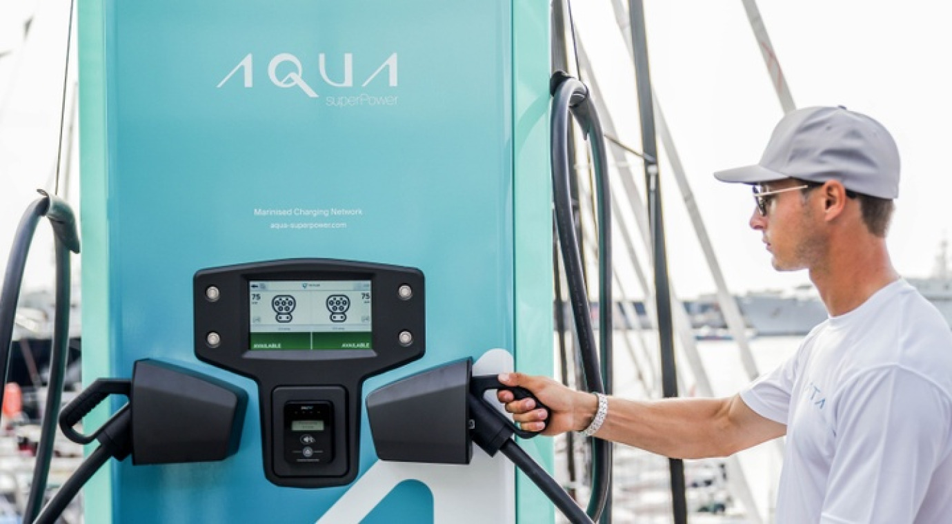 Aqua 75 DC marine fast charger with AquaLink technology